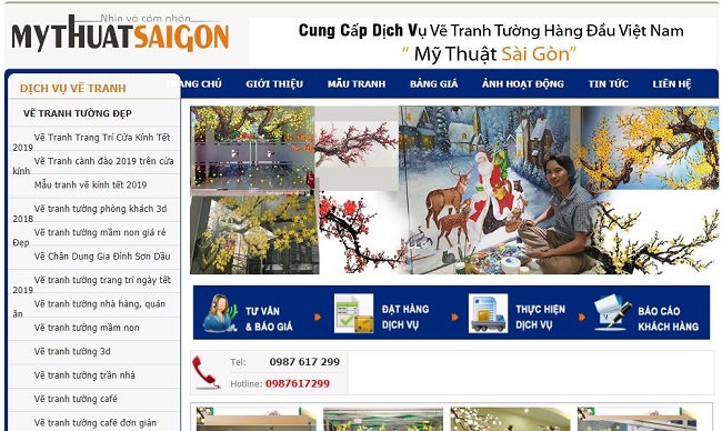 Website vẽ tranh của Saigon Hitech